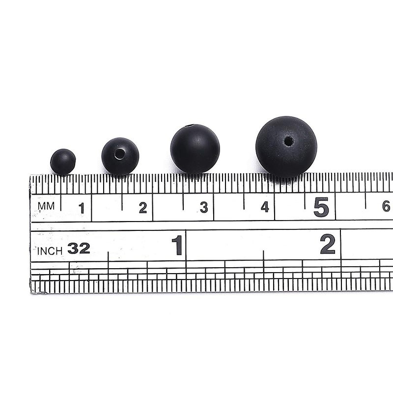 BEADIA Matte Black Onyx Natural Stone Round Loose Semi Gemstone Beads for Jewelry Making 4MM 89PCS - Image 3
